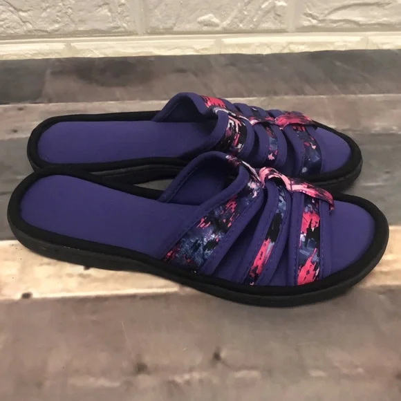 Purple soft super soft women’s sandals size L 9-10 - Picture 3 of 6